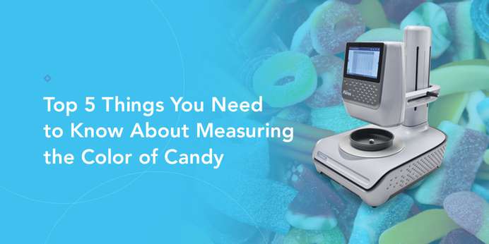 HunterLab Aeros spectrophotometer for candy color measurement