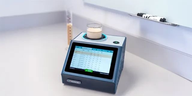 Colorflex L2 measuring a plant-based beverage