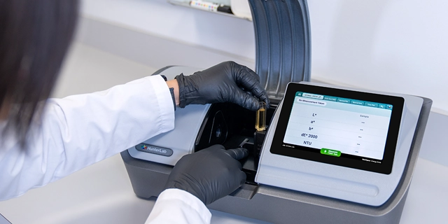 Measuring energy drink color using the Vista spectrophotometer