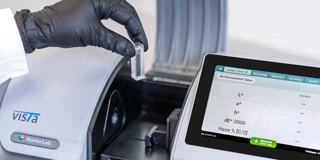 Measuring the color of clear soap with the HunterLab Vista
