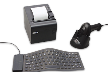 Keyboard, printer, and scanner for MiniScan EZ spectrophotometer
