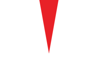 Tesla logo in bright red